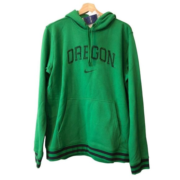 Nike Other - Nike Oregon Ducks Retro Fleece Hoodie Pullover Green Men’s Size Large